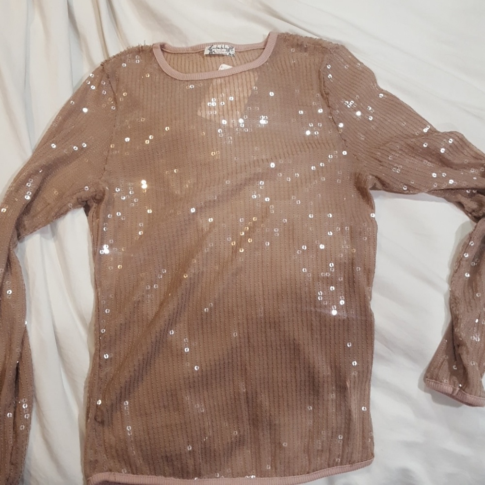 Sheer sequin top